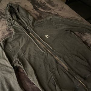 Clifford Lenox Acid Wash Zip Up Hoodie